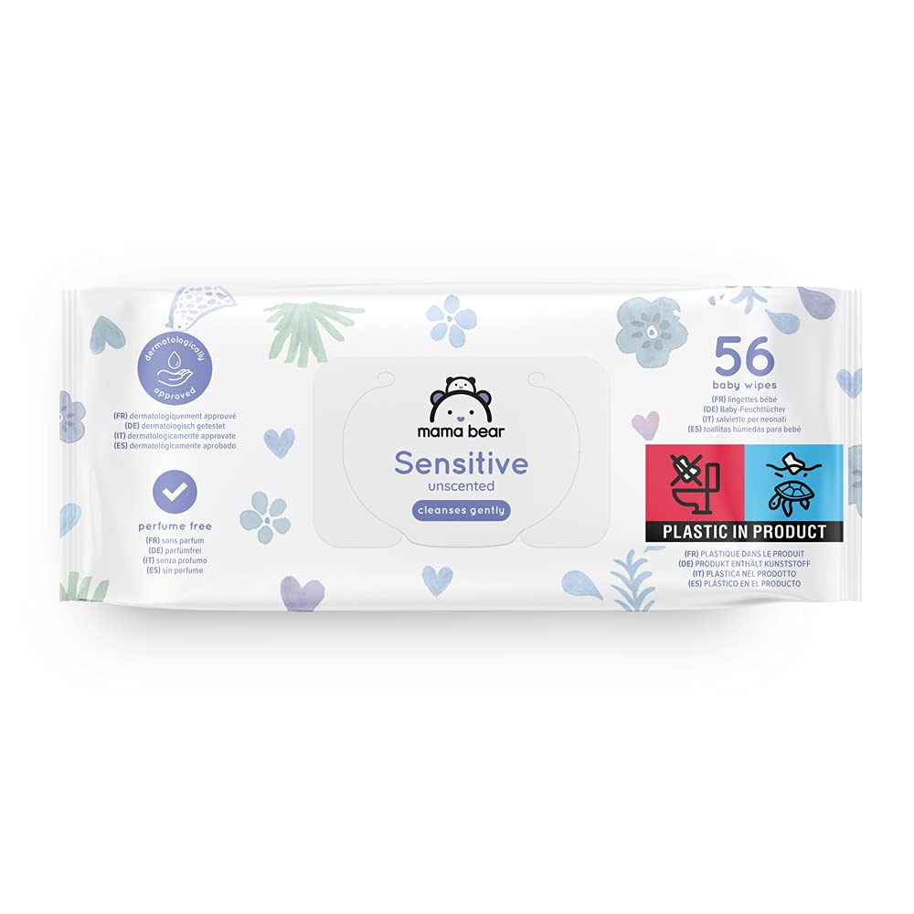Mama Bear Sensitive Baby Wipes 56 Pcs