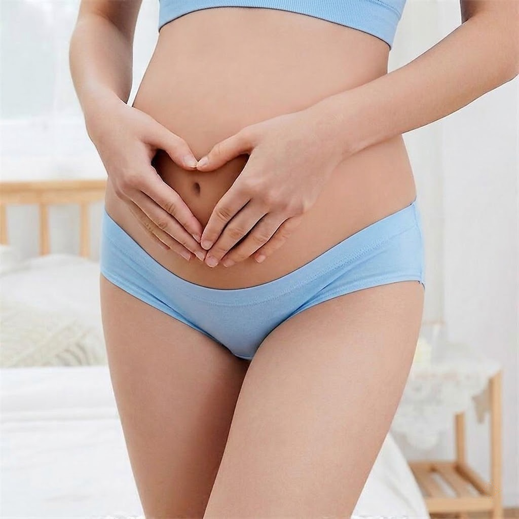 Maternity Crossover V-Shape Panty- Soft Sky Blue