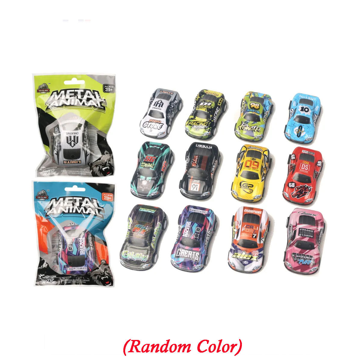 Metal Animal Pull Back Car (KZ957-74) 3+Years (Random Color)