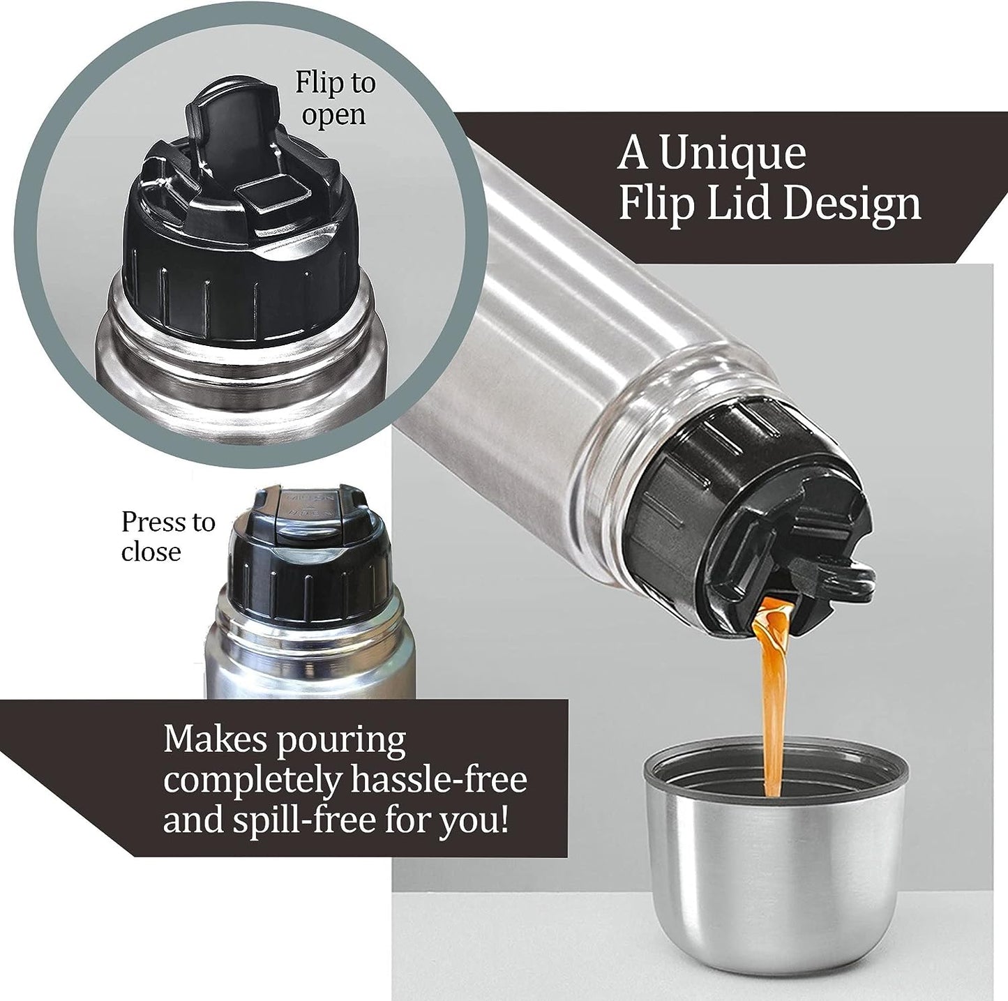 Milton Thermosteel Flip Lid 1000ml