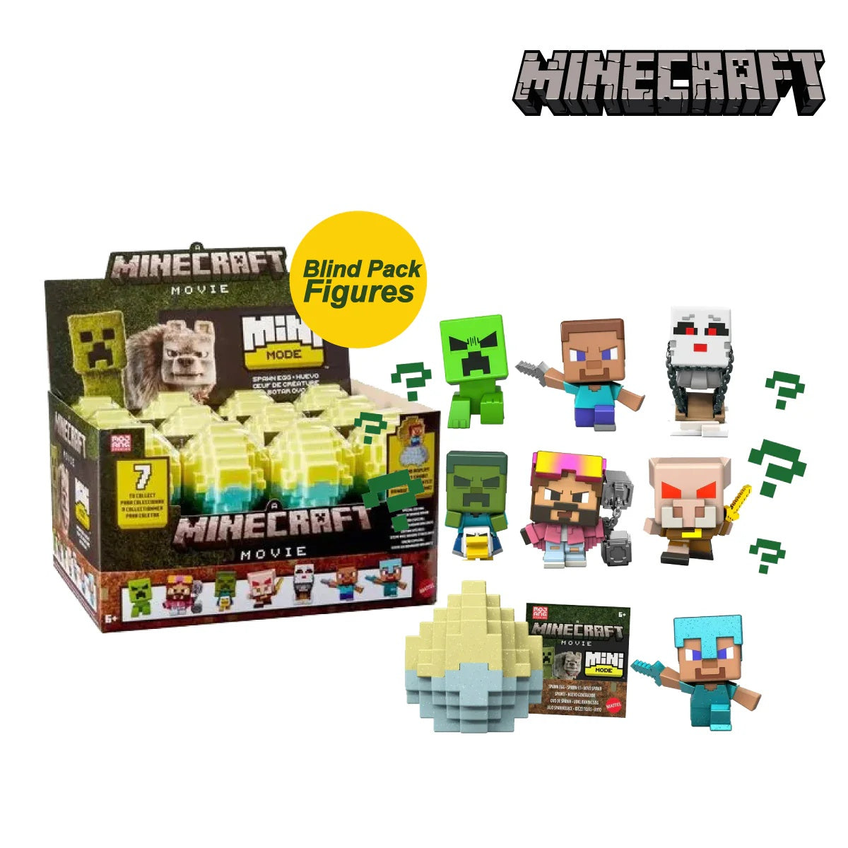 Minecraft HXT64 Mini Mode Spawn Egg with Surprise 1.5" Mini Figure