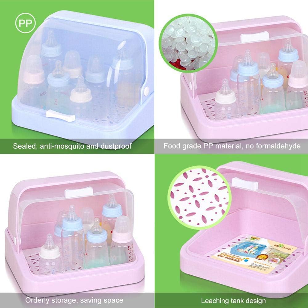 Multifunctional Baby Milk Bottle Storage Box Drying Container Blue