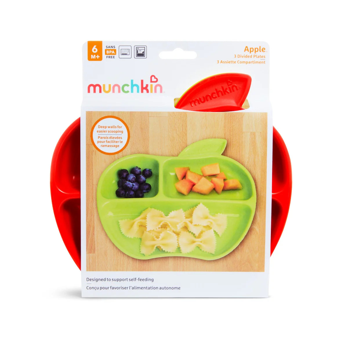 Munchkin lil'Apple 3 Diveder Plates (6m+) 3 Pcs