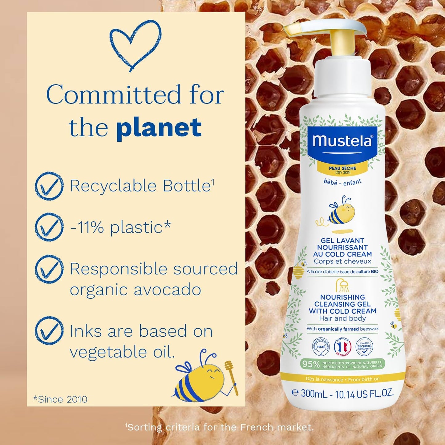 Mustela Nourishing Cleansing Gel with Cold Cream and Beeswax 300ml