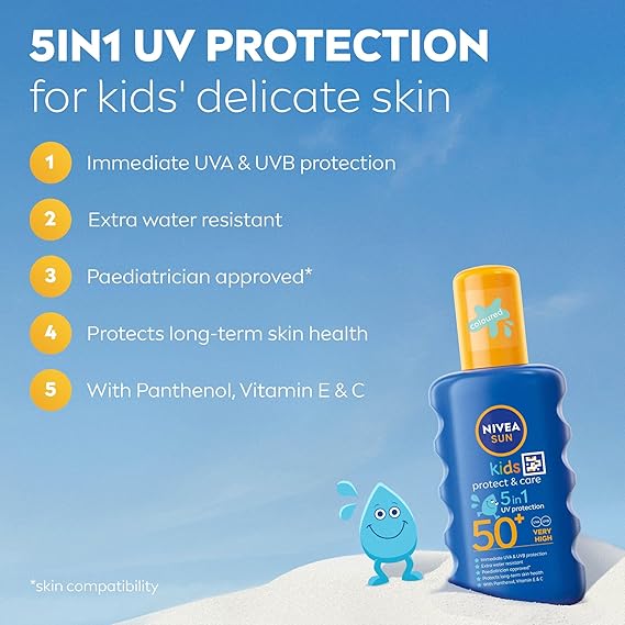 NIVEA SUN Kids Coloured Moisturising Sun Spray SPF50+ 200ml