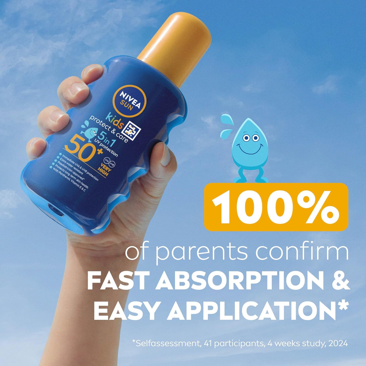 NIVEA SUN Kids Coloured Moisturising Sun Spray SPF50+ 200ml