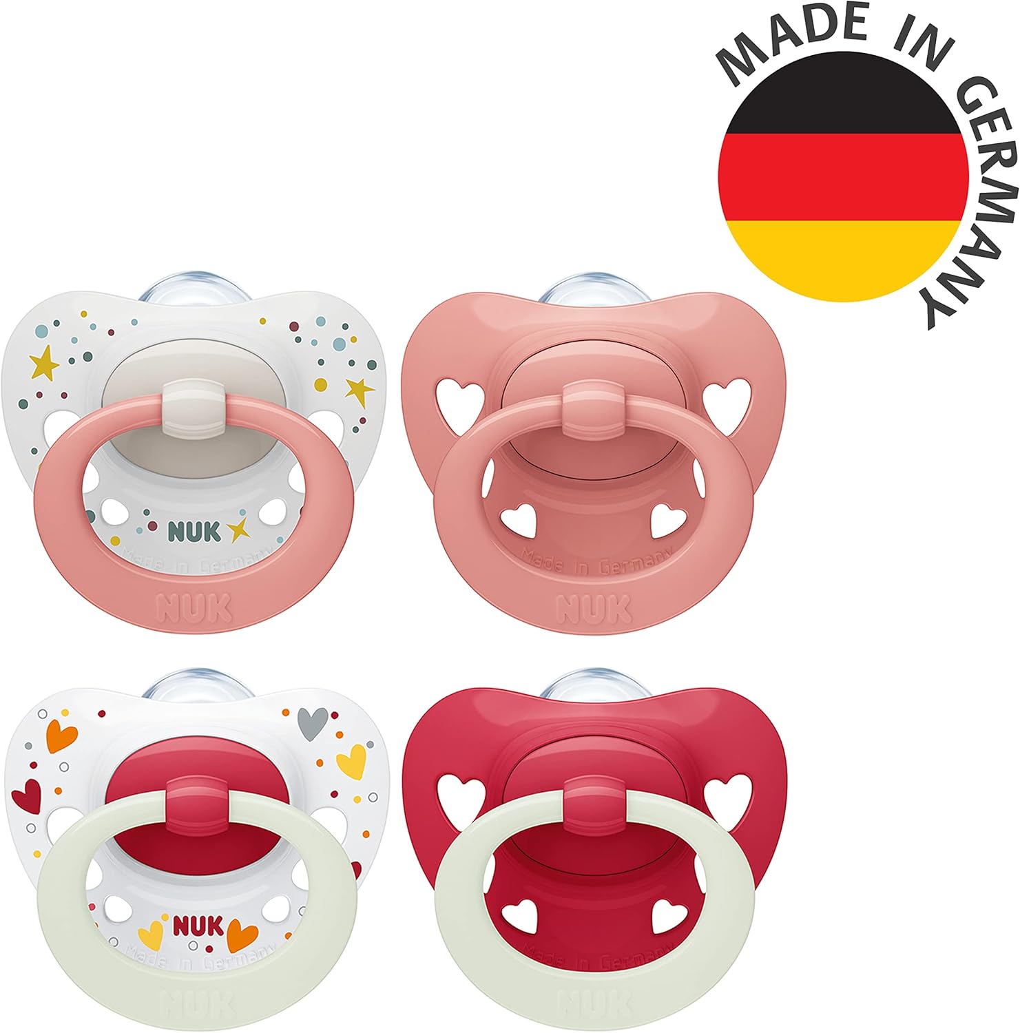 NUK Signature Day & Night Baby Soothes (0-6 months)-4 Pcs