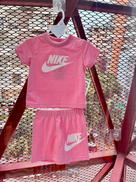 Nike (Thai) T-Shirt & Pant Set- Pink