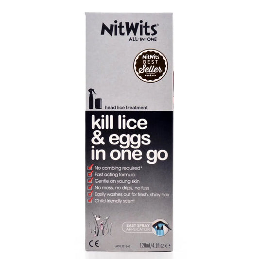 NitWits All-in-One Head Lice & Egg Treatment with Comb 120ml