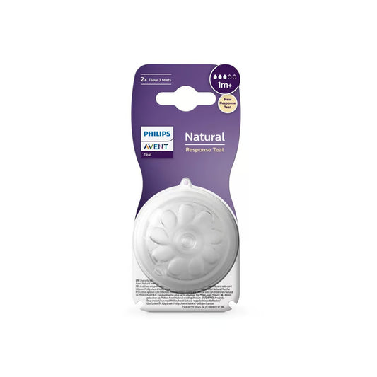 Philips Avent Natural Response Teats Flow 3 (1M+)- 2 Pcs