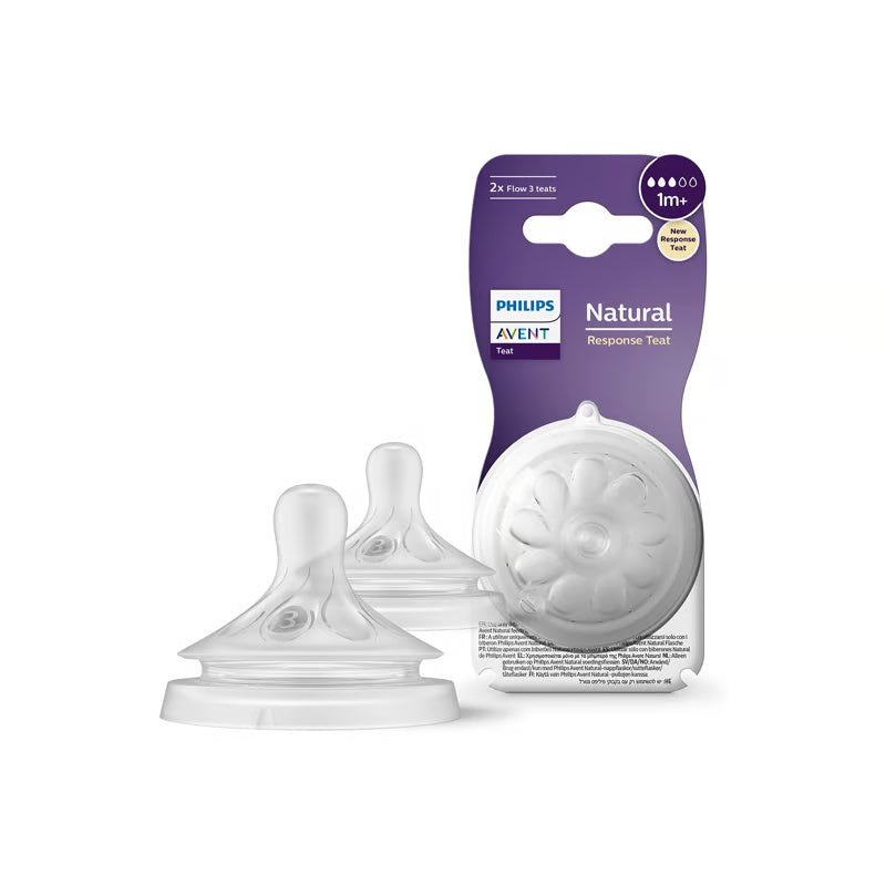 Philips Avent Natural Response Teats Flow 3 (1M+)- 2 Pcs