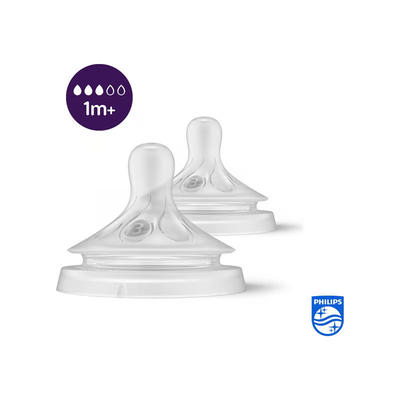 Philips Avent Natural Response Teats Flow 3 (1M+)- 2 Pcs