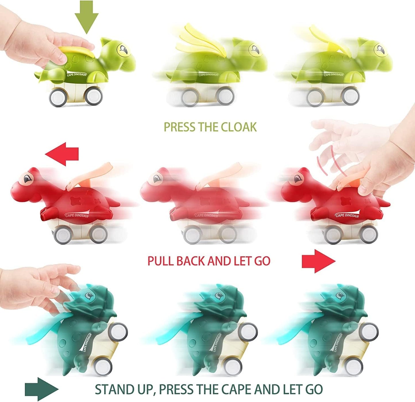 Press Cloak Dinosaur Asst. (209-03) 3Y+