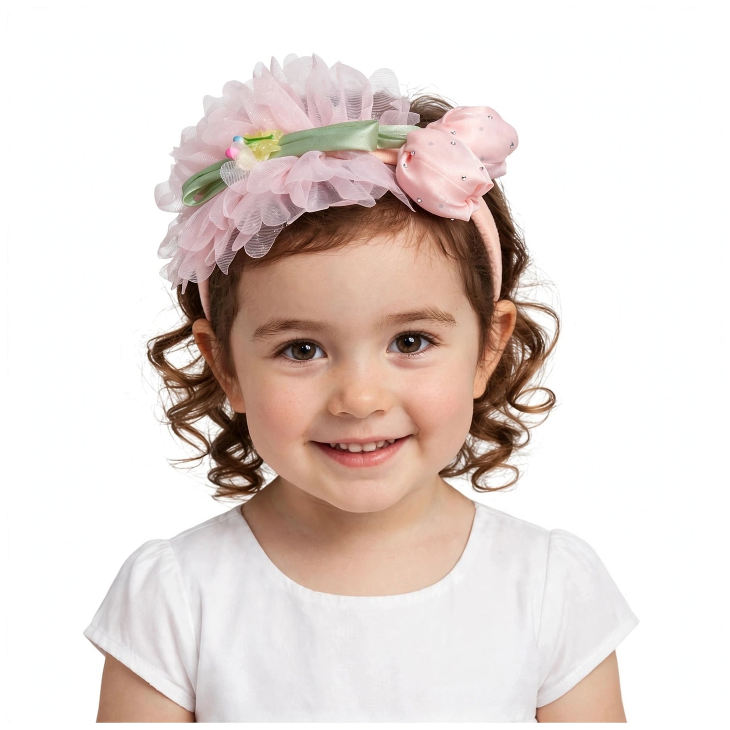 Soft Headband for Kids- Pink Bloom (2Y+)
