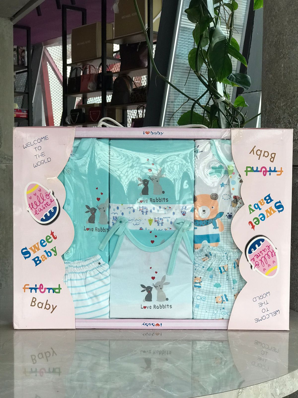 Sweet Baby New Born 9pc Gift Set Blue