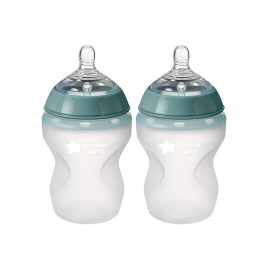 Tommee Tippee Closer to Nature Baby Bottle 260ml (0m+)- 2 Pack