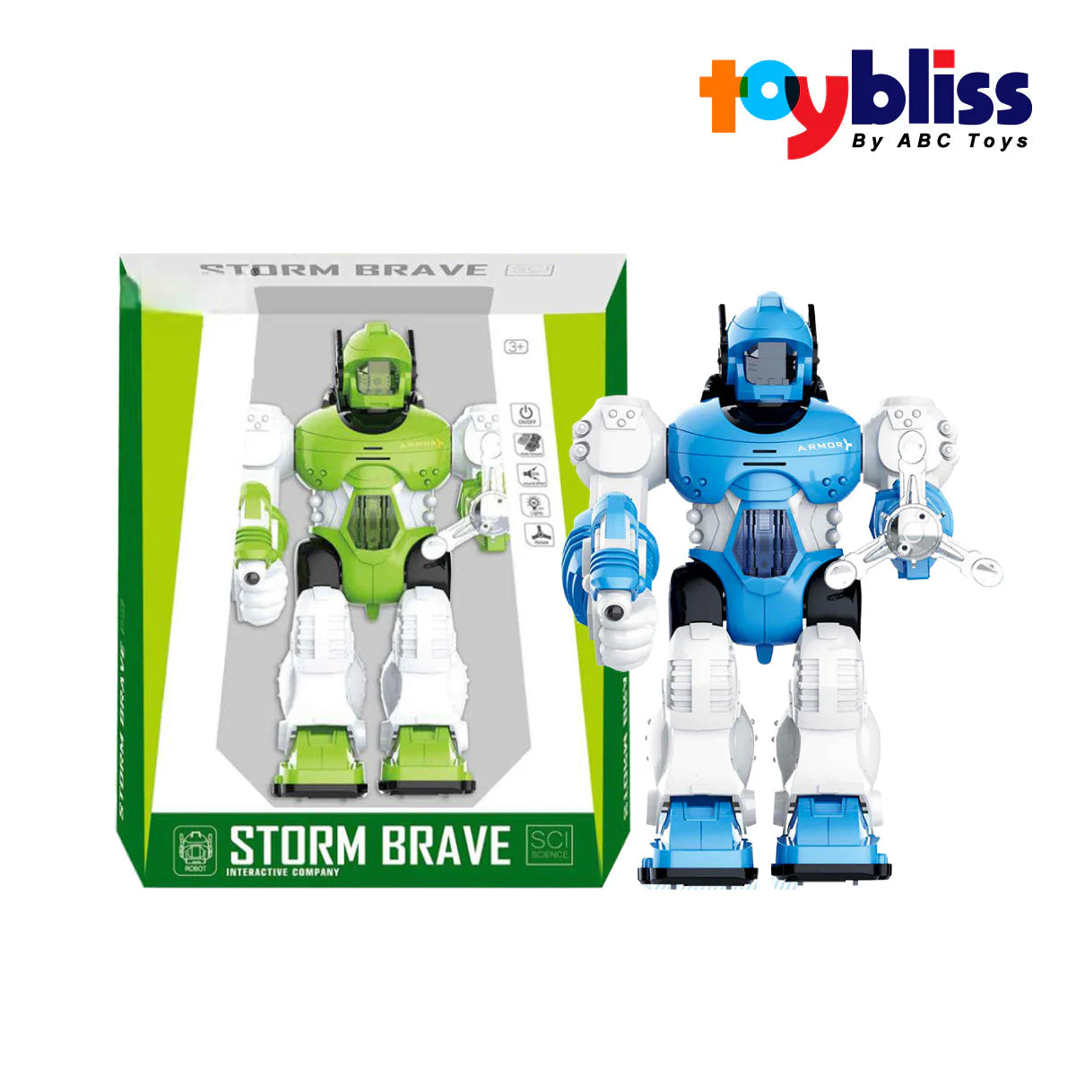 Toybliss - KEN DI LONG Storm Brave Remote Control Robot (605) 3Y+