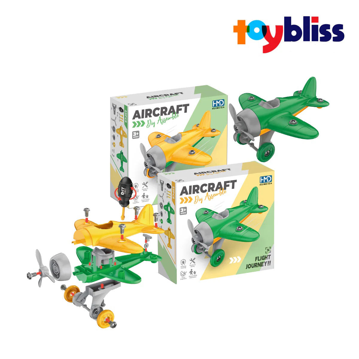 Toybliss Huimeida Aircraft DIY Assemble Toy (HMD199-67) 3y+