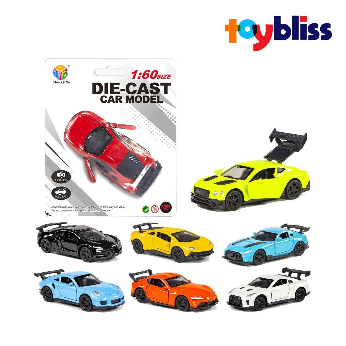 Toybliss Ming Qi Da 1:60 Die-Cast Pull-Back Car (302-1)