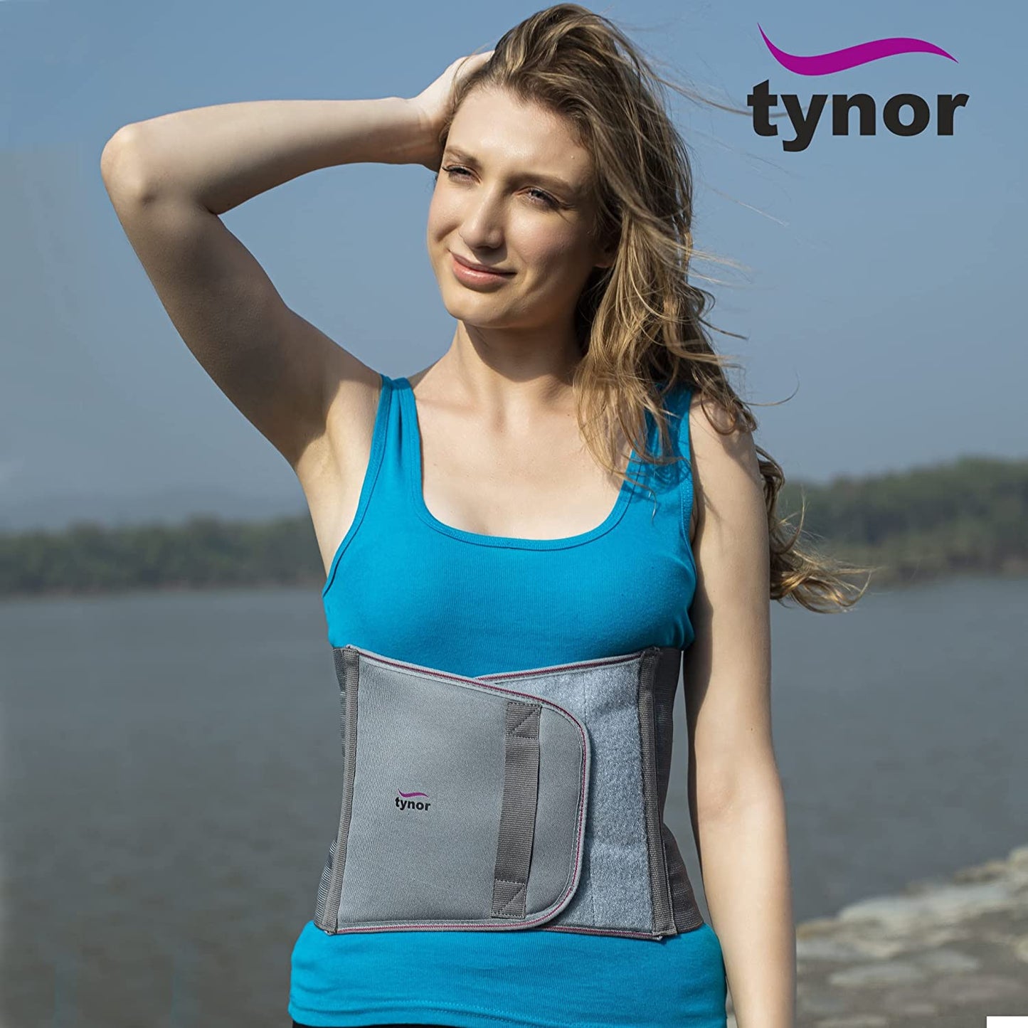 Tynor Abdominal Support 9″/23cm, Grey