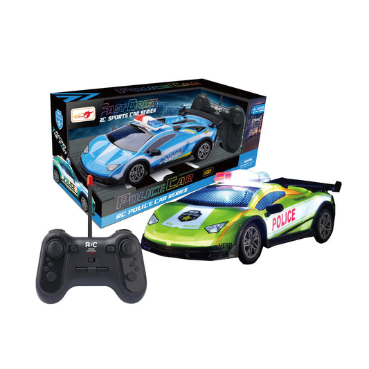 WINSOO RC Police Car with Lights & Music (998-6) 6Y+ Green