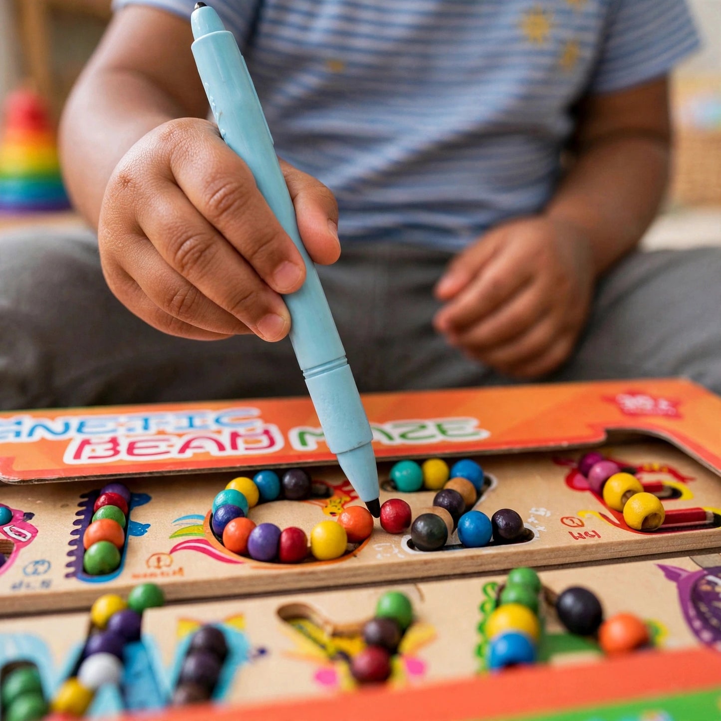 Wooden Alphabet Magnetic Bead Maze Board (3Y+)