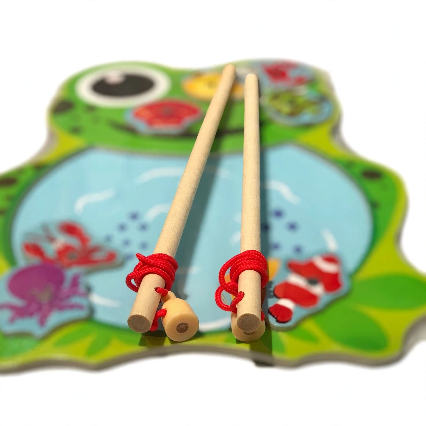 Wooden Frog Magnetic Fishing Toy Set (2Y+)