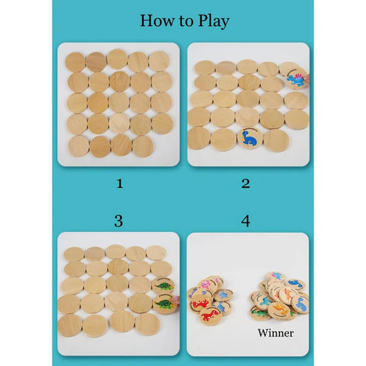 Wooden Memory 'Find The Same Game Dinosaur' Matching Game 3Y+
