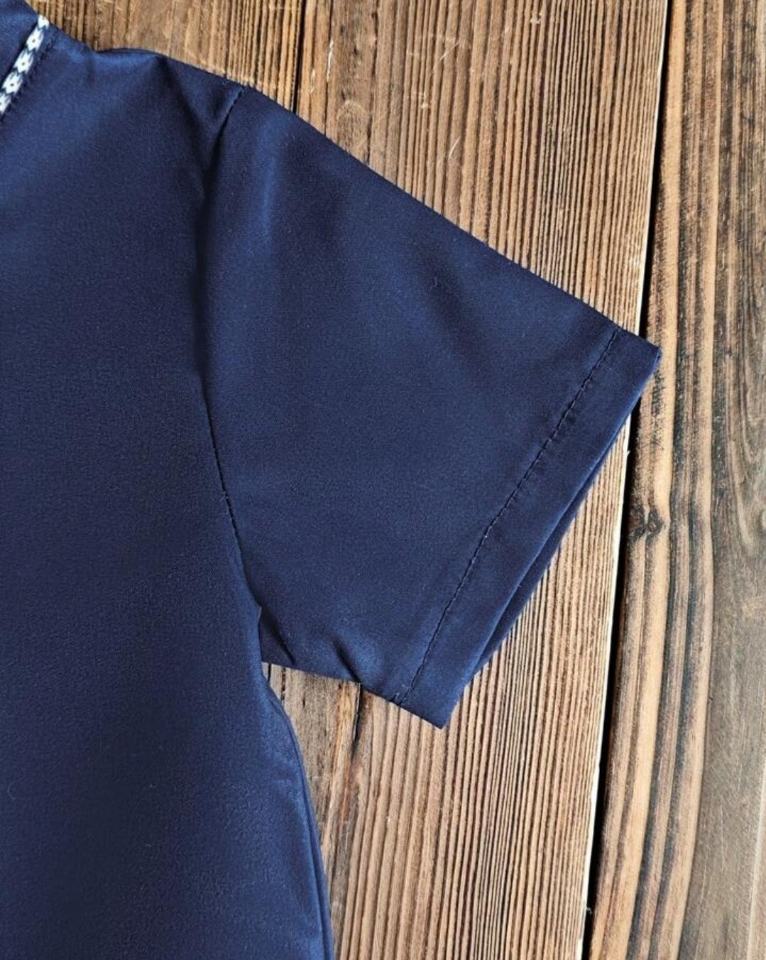Newborn Baby Boy Navy Blue Collar Romper Panjabi