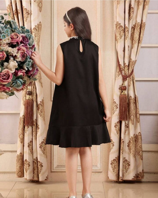 Elegant Party 3D Floral Beaded Decorated Dress