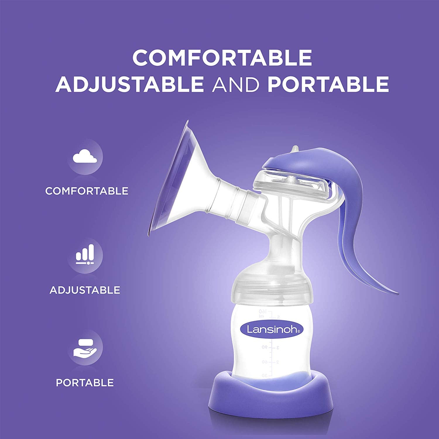 Lansinoh Manual Breast Pump Quiet & Lightweight