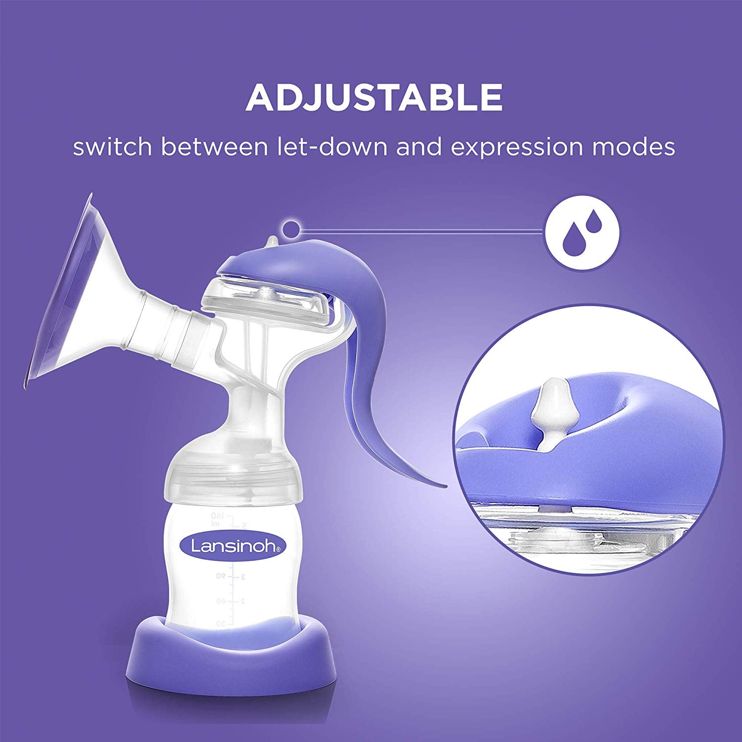 Lansinoh Manual Breast Pump Quiet & Lightweight