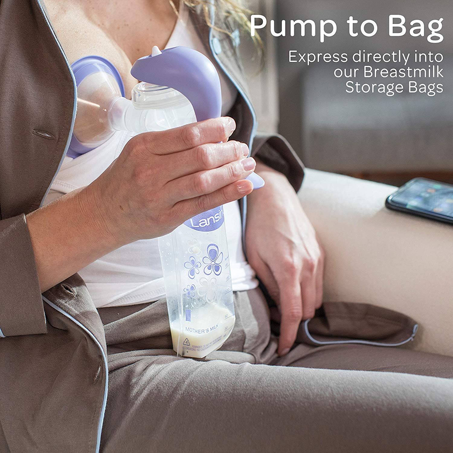 Lansinoh Manual Breast Pump Quiet & Lightweight