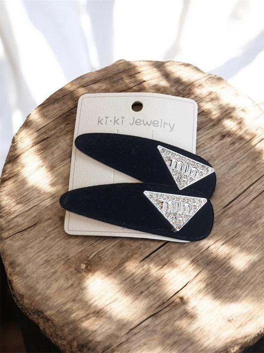 Hair Clip Soft Black Miu miu