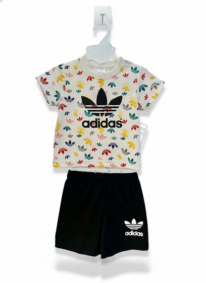 Adidas (Thai) T-Shirt & Pant Set- Black