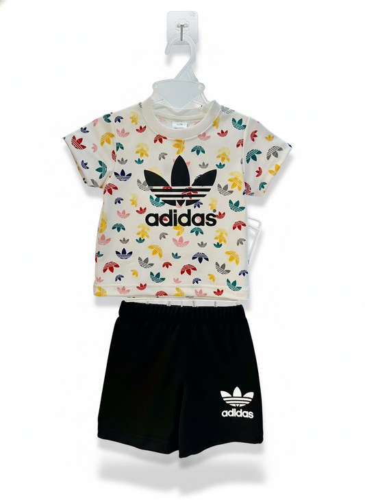 Adidas (Thai) T-Shirt & Pant Set- Black