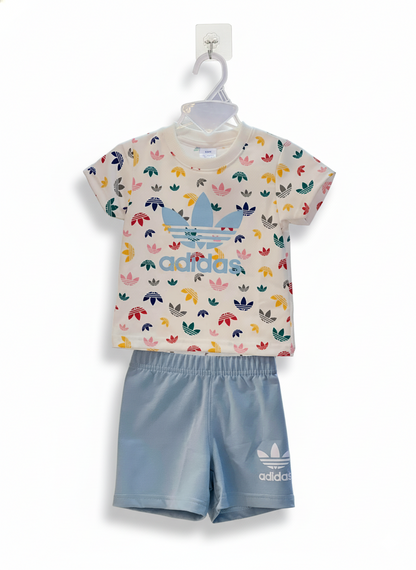 Adidas (Thai) T-Shirt & Pant Set- Blue