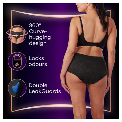 Always Discreet Boutique Incontinence Pants Medium (9 Pants)- Black