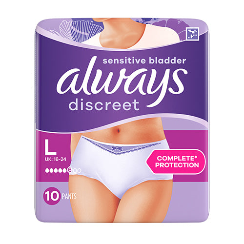 Always Discreet Incontinence Pants Normal Large 10 Pack