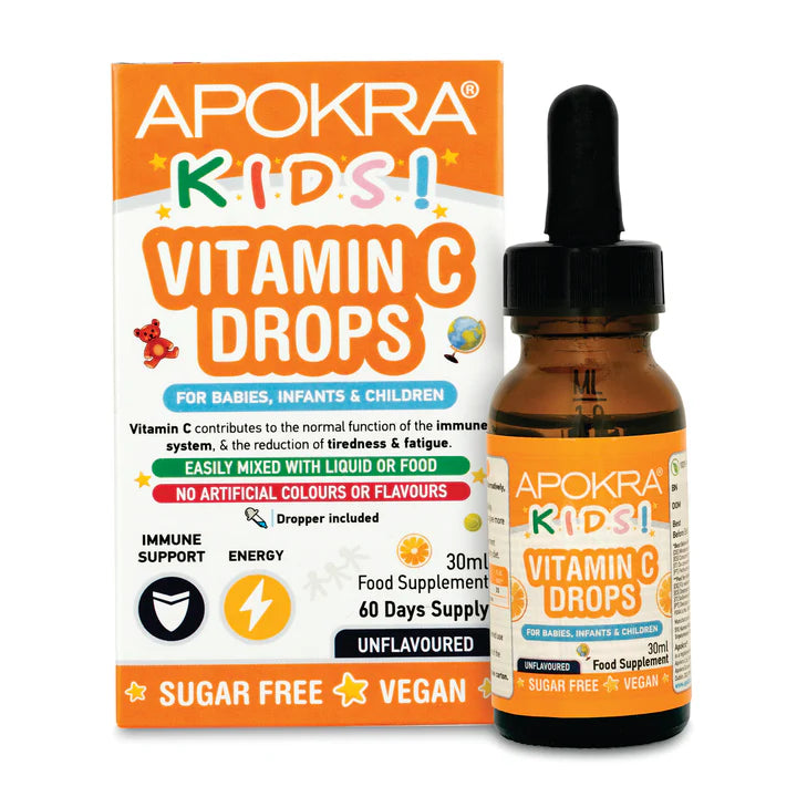 Apokra Kids Vegan Vitamin C Drops 30ml