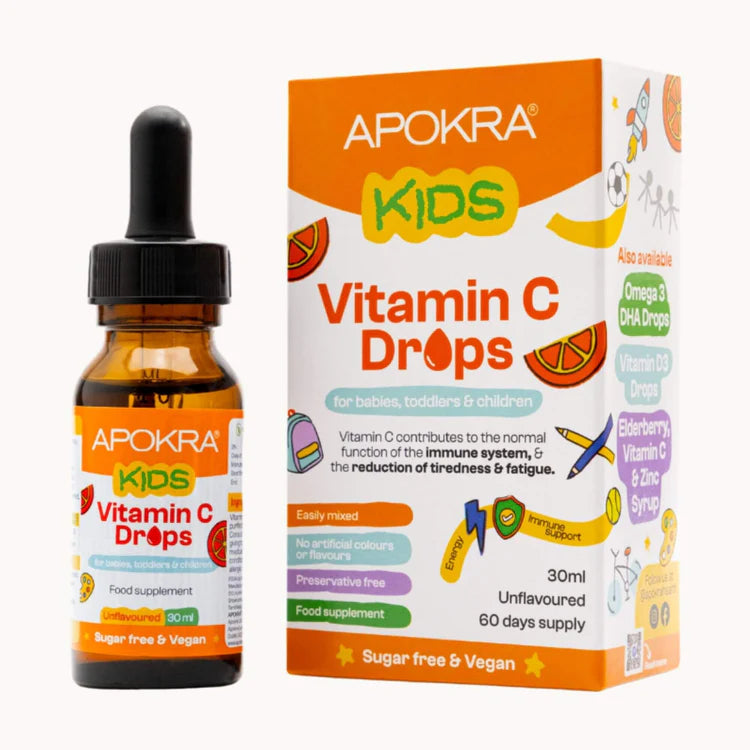 Apokra Kids Vegan Vitamin C Drops 30ml