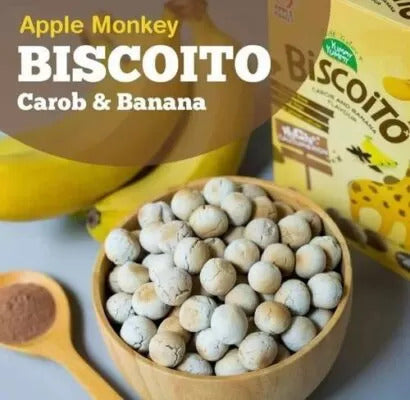 Apple Monkey Biscoito Carob and Banana (12m+) 40g