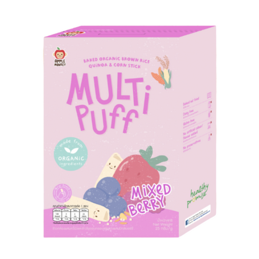Apple Monkey Organic Multi Puff- Mixed Berry 25g