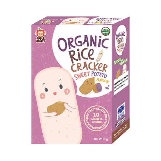 Apple Monkey Organic Rice Cracker- Sweet Potato 30g