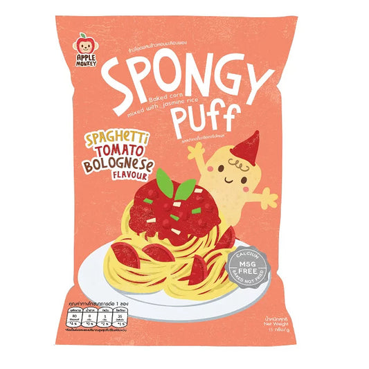 Apple Monkey Spongy Puff- Spaghetti Tomato Bolognese (12m+) 15g