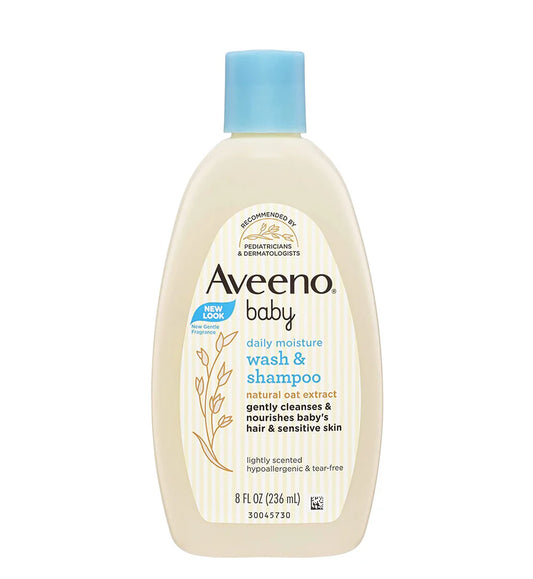 Aveeno Baby Daily Moisture Wash & Shampoo 236ml