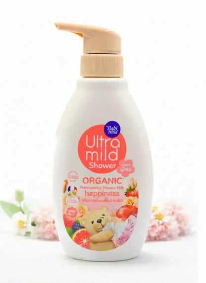 Babi Mild Ultra Mild Organic Moisturizing Shower Milk Happiness 380ml