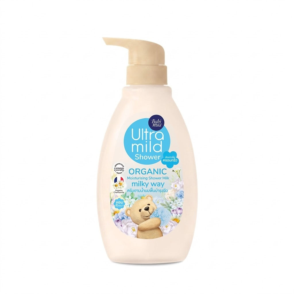 Babi Mild Ultra Mild Organic Moisturizing Shower Milk Milky Way 380ml