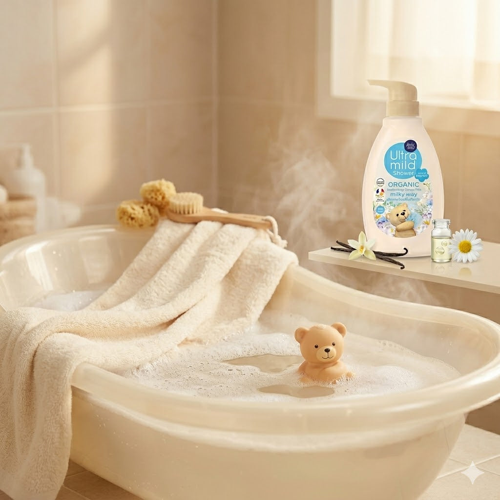 Babi Mild Ultra Mild Organic Moisturizing Shower Milk Milky Way 380ml