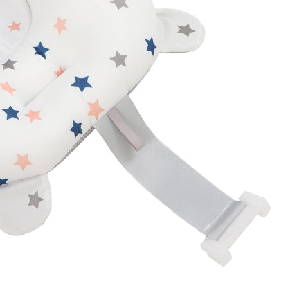 Baby Adjustable Infant Baby Tub Seat Cushion (White Stars)